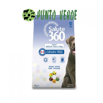 SALUTE 360 GRAIN FREE ADULT MEDIUM MAXI MAIALE E PATATE KG 12